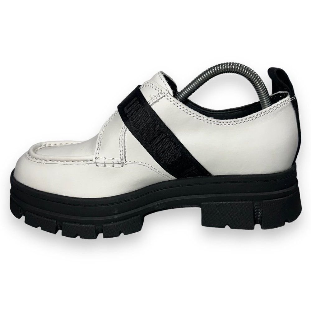 UGG Ashton Platform Loafer 1132994 White / Black Women's 9 - Picture 6 of 11